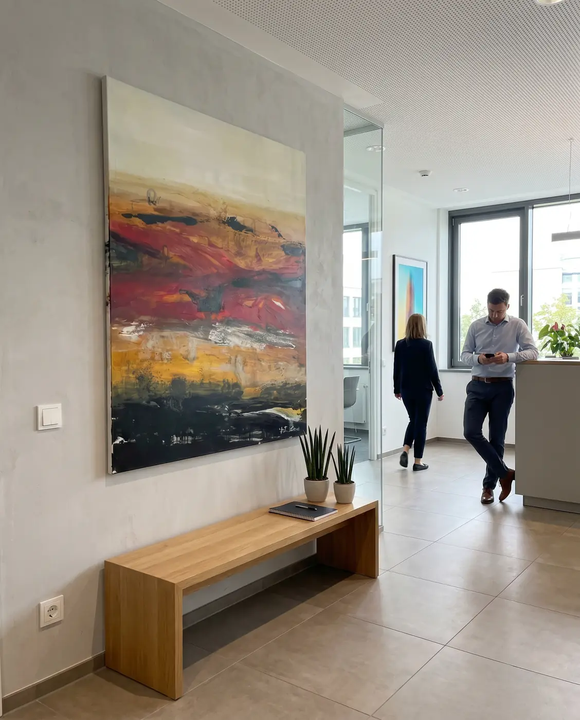 Originalgemälde von A.R. Stern im Büro