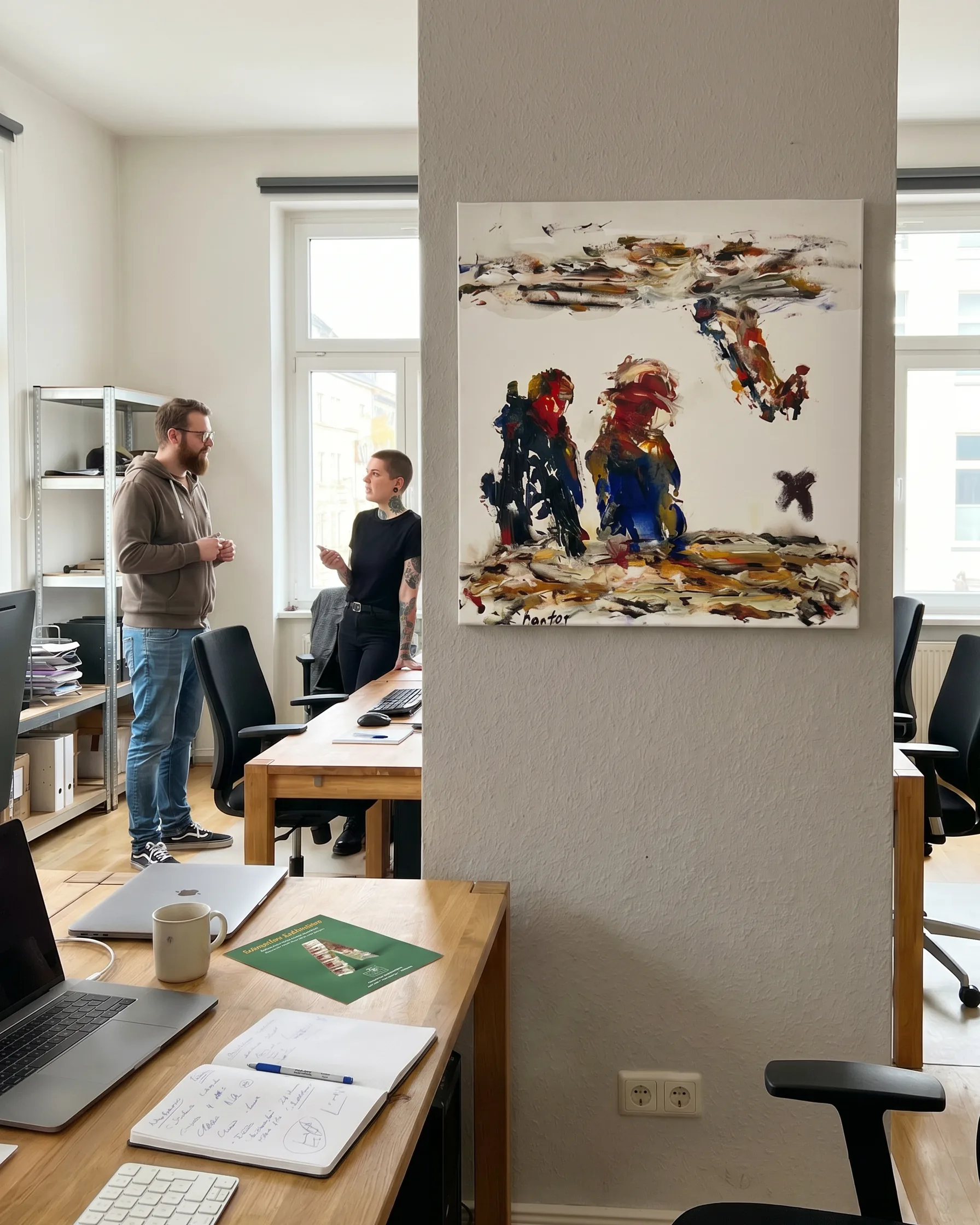 Kunstwerk von H. Pastor für den Arbeitsplatz