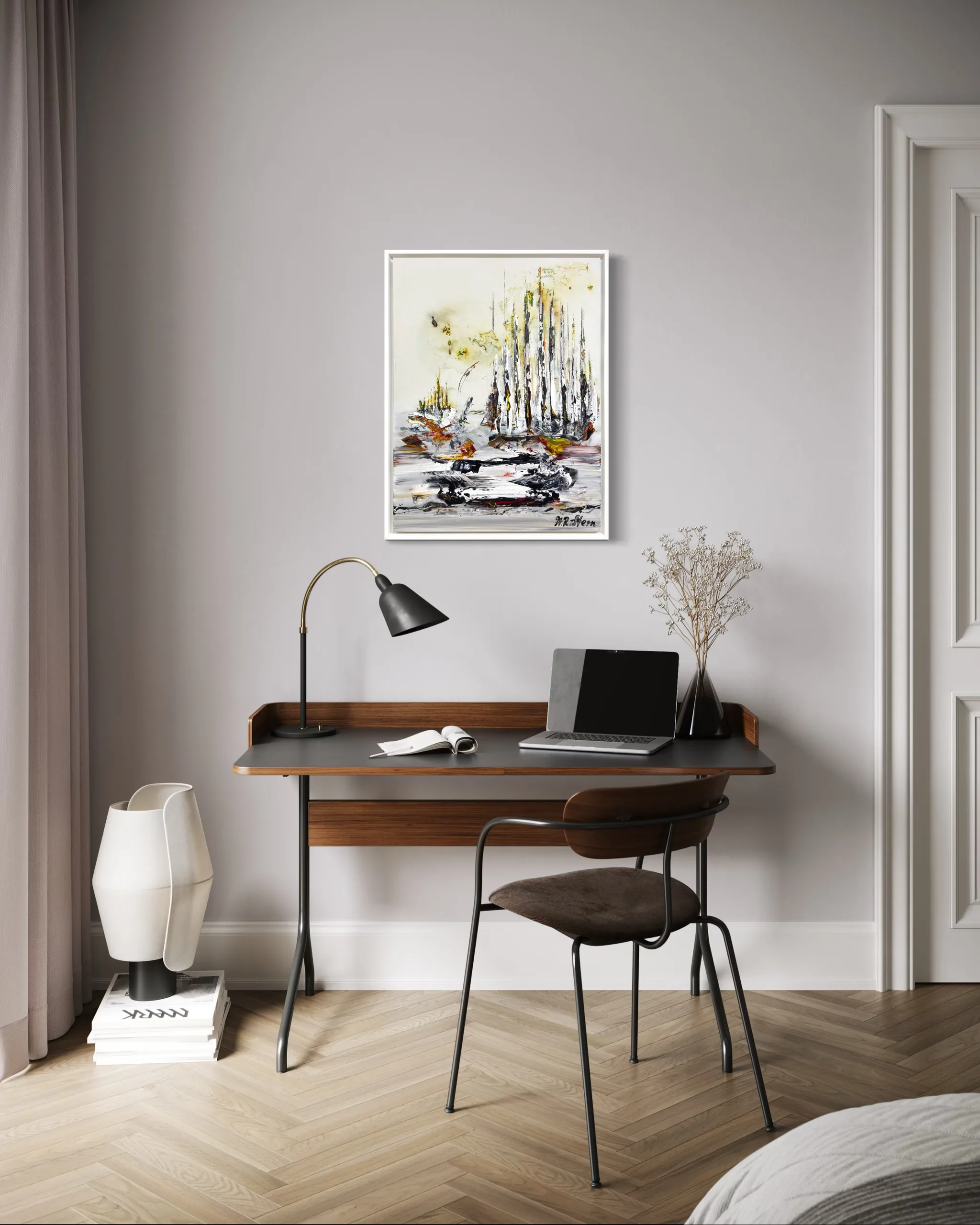 Moderne Kunst von A.R. Stern im privaten Homeoffice