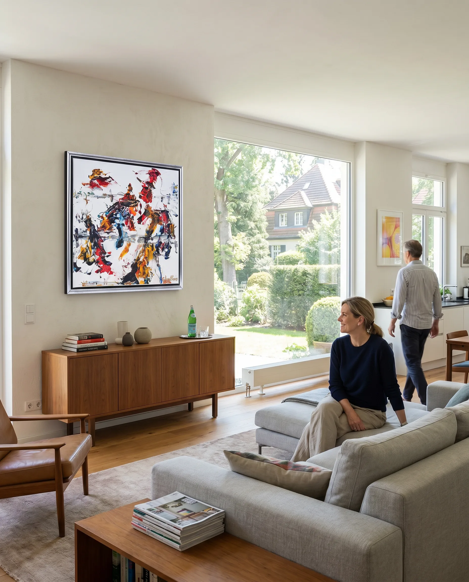 Moderne Kunst von H. Pastor im Wohnzimmer